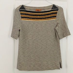 Tory Burch Embroidered &Beaded Tee